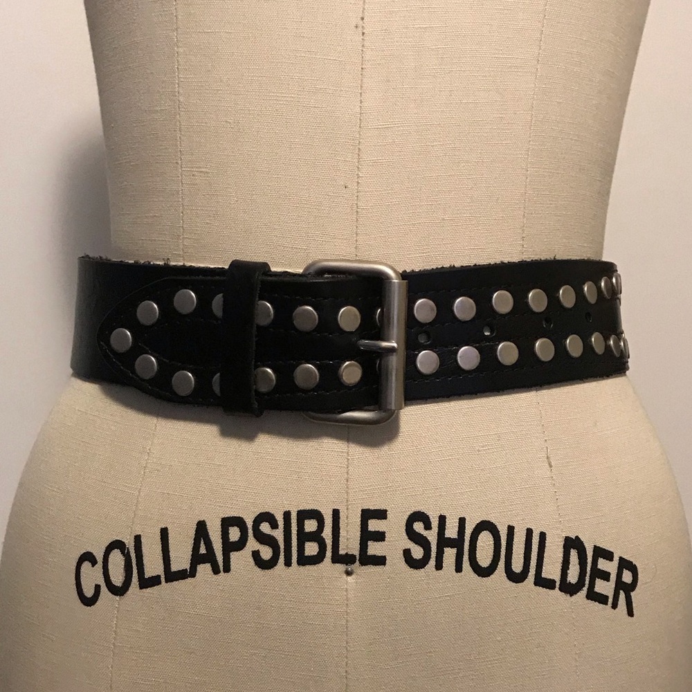 Saint Laurent studded moto belt